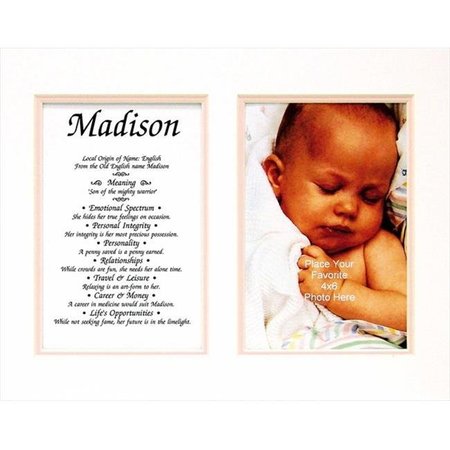 TPWMSEMD Townsend FN02Madison Personalized Matted Frame With The Name & Its Meaning - Madison FN02Madison